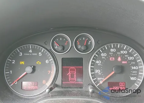 2006 Audi A3 2.0T z USA, uszkodzony, nr VIN WAUMF78P06A095637